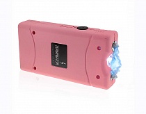 Terminator Stun Gun with Flashlight Max Power Mini Rechargeable Cheap Reliable Stun Gun With LED (Pink)  